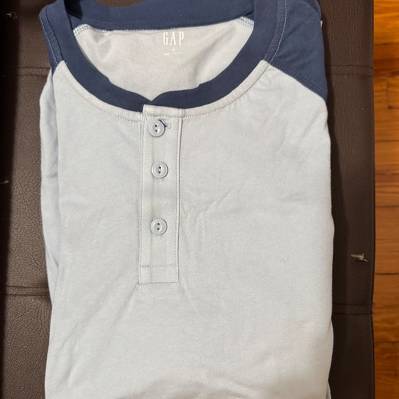 Men’s blue long sleeve raglan t-shirt (Medium) | Gap - Picture 5 of 5
